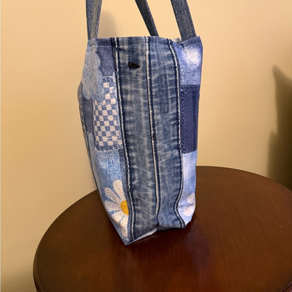 Floral Patchwork Denim Tote - Picture 5 of 5